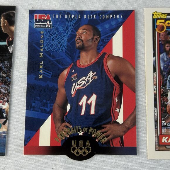 Karl Malone 12 Card Lot NM With 2004 Upper Deck Authentic SP 1993 Fanimation - Picture 3 of 13